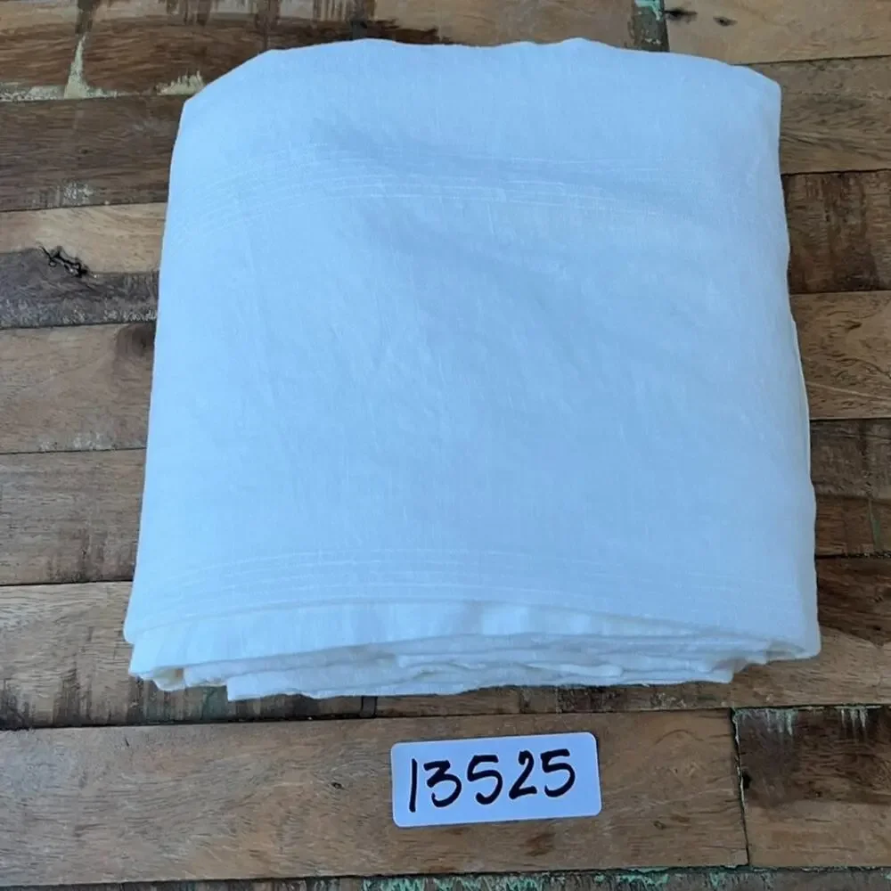 Thomas O'Brien Ivory Linen Fabric Shower Curtain 74